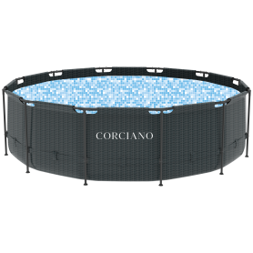 Basen Ogrodowy 457 x 122 cm Stelażowy Corciano Plus