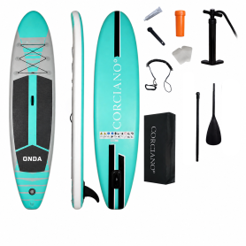 Deska SUP 320x76cm do pływania Corciano pompowana zestaw akcesoria TURKUSOWA