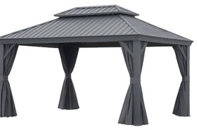 Pawilon Ogrodowy PREMIUM 3.65 x 4.85m Wiata ogrodowa Corciano Stalowy dach