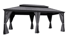 Pawilon Ogrodowy PREMIUM 3.65 x 5.95m Wiata ogrodowa Corciano Stalowy dach