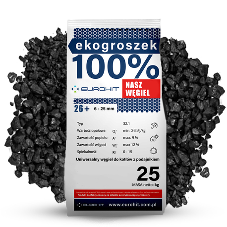 Ekogroszek workowany paleta 500 kg węgiel (20 worków x 25 kg) (1)