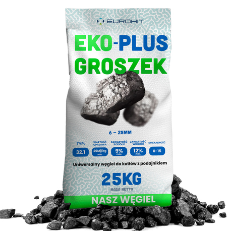 Ekogroszek ECO-PLUS  paleta 750 kg węgiel workowany (30 worków x 25 kg) (1)