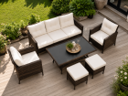 Zestaw Mebli ogrodowych Costa Corciano Sofa 3 osobowa 2 fotele i stolik komplet mebli (4)