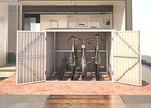 Garaż, schowek na rowery 203 x 198 x 157 cm z uchwytami (3)