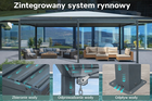 Pergola Altana Tarasowa Antracytowa z otwieranym dachem ALUMINIOWA 3x6m Corciano (3)