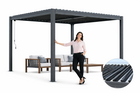 Pergola Altana Tarasowa Antracytowa z otwieranym dachem ALUMINIOWA 3x4m Corciano (1)