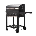 Grill ogrodowy węglowy ruszt żeliwny wózek Carbo - Angus PREMIUM (13)
