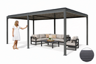 Pergola Altana Tarasowa Antracytowa z otwieranym dachem ALUMINIOWA 3x6m Corciano