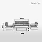 Zestaw Mebli Ogrodowych Fresh Aluminium Sofa 5 Osobowa Komplet Wypoczynkowy (2)