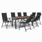 ZESTAW OGRODOWY MEBLE OGRODOWE POLA STÓŁ KRZESŁA ALUMINIUM 8 osobowy (1)