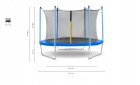 Trampolina ogrodowa Total Sport 244 cm 8FT z siatką wewnętrzną + drabinka (18)