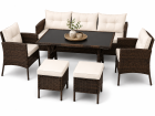 Zestaw Mebli ogrodowych Costa Corciano Sofa 3 osobowa 2 fotele i stolik komplet mebli (1)