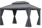 Pawilon Ogrodowy PREMIUM 3.65 x 4.85m Wiata ogrodowa Corciano Stalowy dach (1)