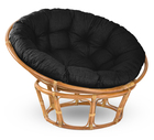 Fotel leżanka sofa Papasan czarna poduszka Corciano (1)