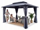 Pawilon Ogrodowy Borneo II 3 x 4.25m Wiata ogrodowa Corciano Stalowy dach (12)