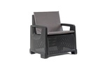Zestaw Mebli Ogrodowych NAPOLI MINI 6 Rattan Antracyt (4)