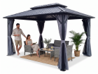 Pawilon Ogrodowy Borneo II 3 x 4.25m Wiata ogrodowa Corciano Stalowy dach (5)