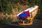 Fotel leżanka sofa Papasan czarna poduszka Corciano (3)