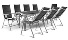 Zestaw mebli ogrodowych Pola stół + 8 krzeseł rozkładanych aluminium (1)