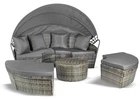 Wyspa Ogrodowa Bari Sofa Rattan leżanka łóżko polowe plażowe (7)