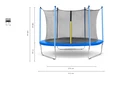Trampolina 10FT 312CM Total Sport z siatką wewnetrzną (7)