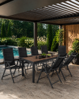 ZESTAW OGRODOWY MEBLE OGRODOWE POLA STÓŁ KRZESŁA ALUMINIUM 8 osobowy (9)
