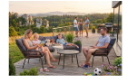Zestaw Mebli Ogrodowych St Miguel  ławka stolik fotele Zestaw Ogrodowy Wypoczynkowy (4)