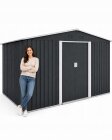 Garaż Metalowy Ogrodowy Domek Narzędziowy 279 x 260 x 212 cm Corciano (12)