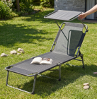Leżak ogrodowy Osaka składany z daszkiem (2)