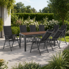 ZESTAW OGRODOWY MEBLE OGRODOWE POLA STÓŁ KRZESŁA ALUMINIUM 8 osobowy (2)