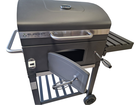 Grill ogrodowy węglowy ruszt żeliwny wózek Carbo - Angus PREMIUM (15)