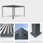 Pergola Tarasowa Antracytowa z otwieranym dachem ALUMINIOWA 3x3m Corciano (10)