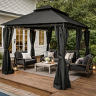 Pawilon namiot ogrodowy altana 3x4 m z oświetleniem LED MOSKITIERA  (5)